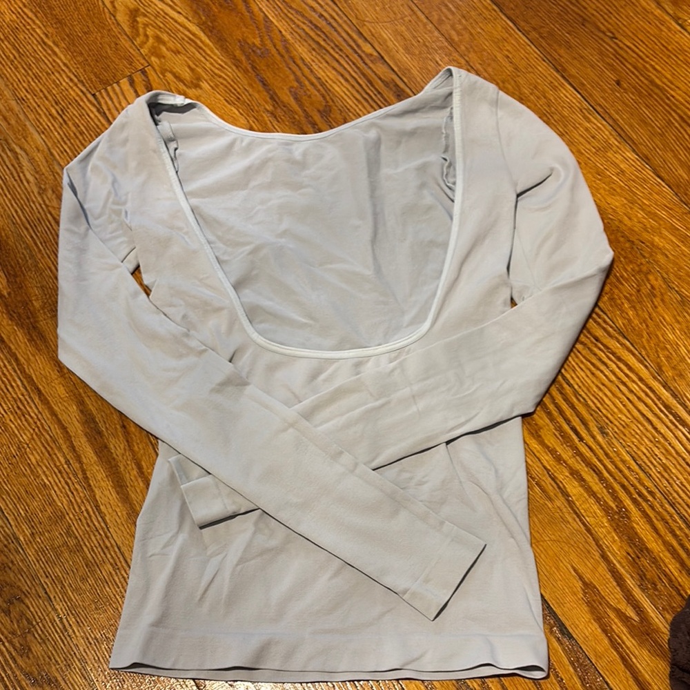 Free People grey open back top